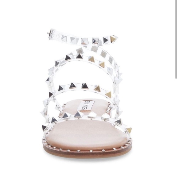 Steve Madden travel clear studded sandals SIZE 9 - Picture 2 of 4